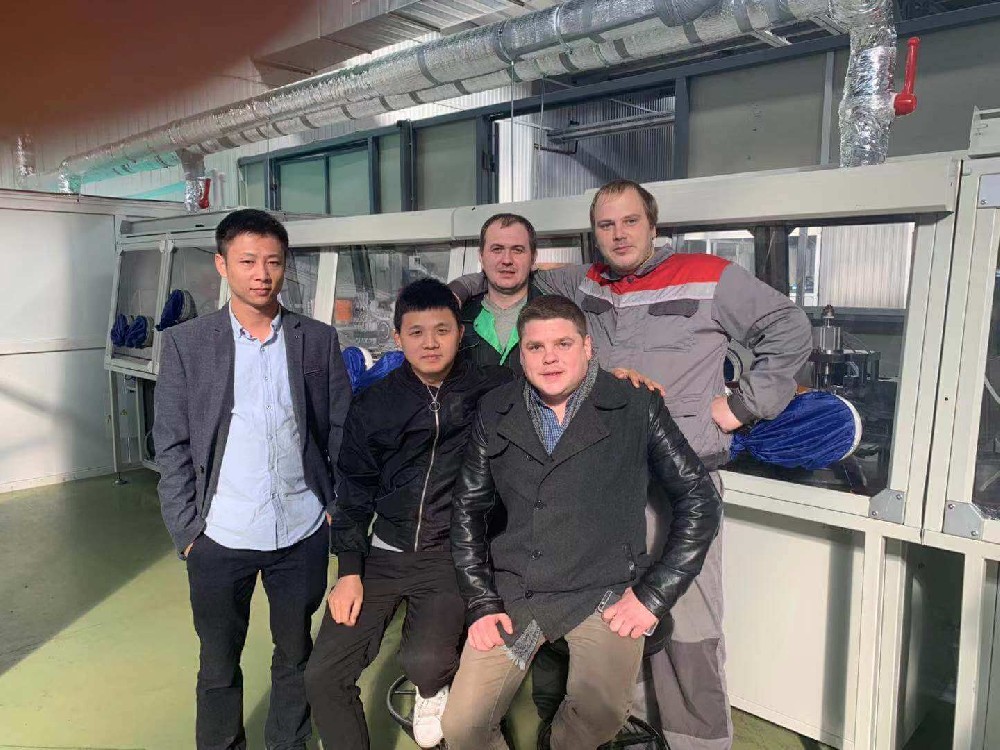 러시아 주문---배터리 생산 라인 설치의 완벽한 마무리